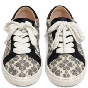Kate Spade Erin Spade Flower Sneakers Black/White Women's Size 7